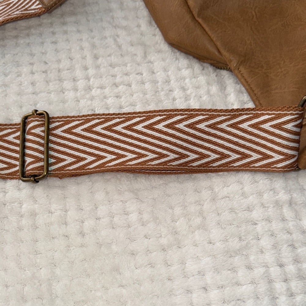 πβ¨ EUC Mini Backpack Sling Purse | Brown Faux Leather β¨π - Picture 8 of 9